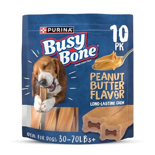 Purina Busy Bone Adult Dog Chew Bone Treats, Peanut Butter - 10 ct. Pouch - Image 1