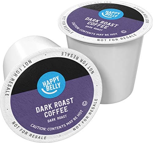 Amazon Brand - Happy Belly Dark Roast Coffee Pods, Compatible with Keurig 2.0 K-Cup Brewers, 100 Count - Image 1