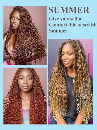 Ombre Braiding Hair Water Wave 100g 18 Inch P4/27 Honey Blonde Deep Wave Bundles Bulk Human Hair for Braiding Brazilian Highlight Curly Hair Extensions for Boho Braids Wet and Wavy Human Braiding Hair - Image 6