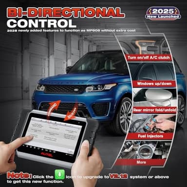 Autel Scanner MaxiCOM MK808BT PRO, 2025 Bidirectional Diagnostic Scan Tool as MK900BT, 2.0 BT Ver. of MK808S MX808S MX900 MK900, 3000+ Active Tests, 28+ Reset, Injector Coding, All Systems, FCA, OS 11 - Image 4