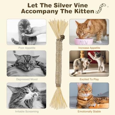 SINROBO 4 Pack Silvervine Sticks for Cats (4 Sticks) - Image 6