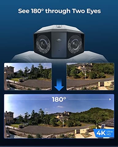 REOLINK 4K Dual-Lens Floodlight Security Camera, Outdoor PoE IP Camera with 180° Ultra-Wide Angle, 1800 Lumen Floodlight, Human/Vehicle/Pet Detection, Two Way Talk, Waterproof, Duo Floodlight PoE - Image 2