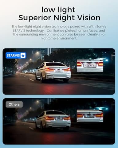 COOLCRAZY 4K Dash Cam Front and Rear with Touch Screen & STARVIS Sensor,5.8Ghz Wi-Fi,GPS,64GB Card,Night Vision Dashcam,G-Sensor,Loop Recording,App Control,24H Parking Monitor Car Camera - Image 3