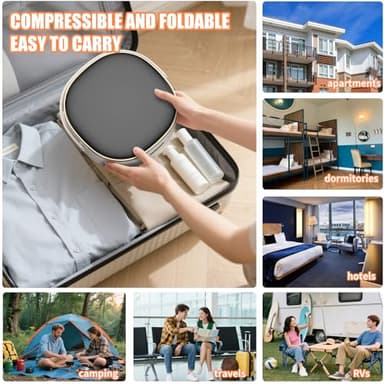 Portable Washing Machine，16L Foldable Mini Washer Machine with Spin Basket Laundry，Collapsible Small Underwear Washer Machine with 3 Cleaning Modes for Apartment Home Hotel Camping (Khaki) - Image 5