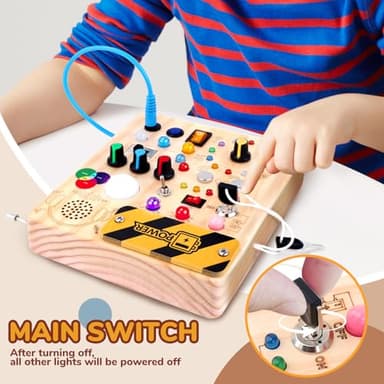 Sumsoltic Busy Board,Montessori Toys for 1-3 Year Old Boys & Girls,Travel Educational Learning Activities for Toddlers,Sensory Toy for Kids with Autism (Busy Board v5) - Image 5