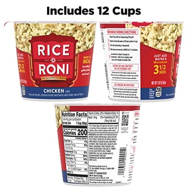 Rice-A-Roni Cups, Chicken Flavor, 1.97oz pack of 12 cups - Image 4