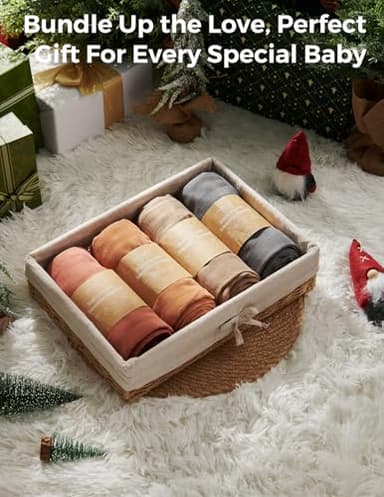 Momcozy Muslin Swaddle Blankets for Baby Boys and Girls, 4-Pack Breathable and Skin-Friendly Receiving Blanket Wrap, Baby Essentials, Registry & Gift, 47 x 47 inches - Image 6
