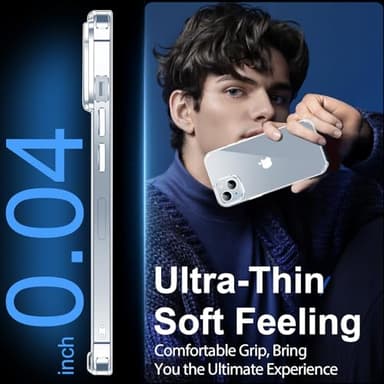 jaroco for iPhone 13 Case 6.1-Inch, Non-Yellowing Shockproof Phone Bumper Cover, Anti-Scratch Clear - Image 7