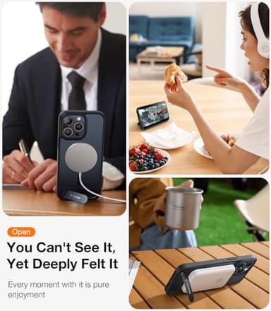 TORRAS for iPhone 13 Pro Max Case Translucent Black | Strong Magnetic & Seamless Stand, Fit for MagSafe, Military-Grade Drop Protection, Sturdy Adjustable Built-in Kickstand, Slim Matte Finish - Image 7