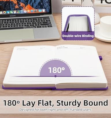 Lined Journal Notebook 365 Pages, A5 Leather Journals for Writing Women & Men, Hardcover Notebook with 100GSM Thick Paper, Daily Journal Notebook for Travel, Work, School, Note Taking, College Ruled - Image 7