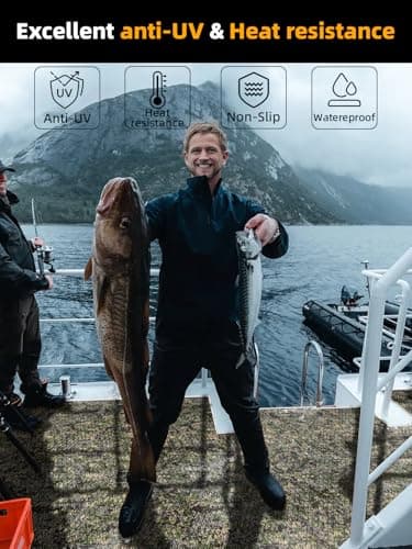 FOCEAN Boat Flooring EVA Foam Boat Decking Camo Marine Flooring Self-Adhesive Marine Mat for Motorboat RV Yacht Kayak, 94.5''x 23.6'', Forest Camo - Image 4