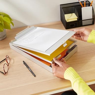 Amazon Basics Metal Clipboard with 2 Compartments and Interior 250 Sheet Paper Storage, 14.09 x 9.21 x 2.6 inches, letter size, Silver - Image 6