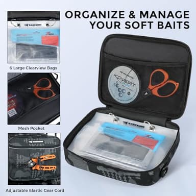 KastKing BaitSpace 50L Fishing Tackle Backpack with Removable Bait Binder,2 Rod Holders Storage Fishing Gear and Equipment,Black Camo - Image 5