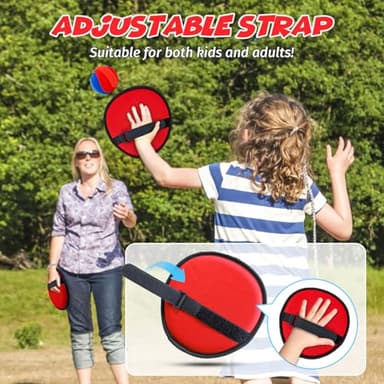 Toss and Catch Ball Game Set, Outdoor Games for Kids 3 4 5 6 7 8 9 10 11 12 Years Old Boys Girls, Outdoor Yard Games Beach Toys Pool Toys Sports & Outdoors Birthday Gifts (2 Paddles) - Image 5