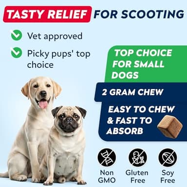 STRELLALAB Anal Gland Support Chews - Scoot Treatment - Digestive Enzymes, Prebiotics & Fiber Supplement for Dogs Digestion & Gut Health. Proprietary Blend of Beet, Psyllium, Dandelion & Pumpkin 120Ct - Image 3