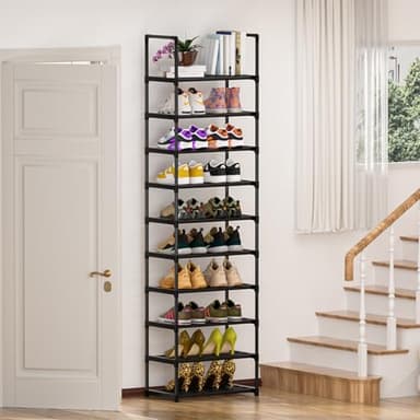 OYREL Shoe Rack, Sturdy Metal Shoe Rack Organizer,Narrow Shoe Racks for Closets,Shoes Rack,Shoe Stand,Shoe Shelf - Image 2