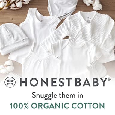 HonestBaby 10-Pack Long Sleeve Bodysuits One-piece 100% Organic Cotton for Infant Baby Boys, Girls, Unisex , Honestly Pure White, 24 Months - Image 5