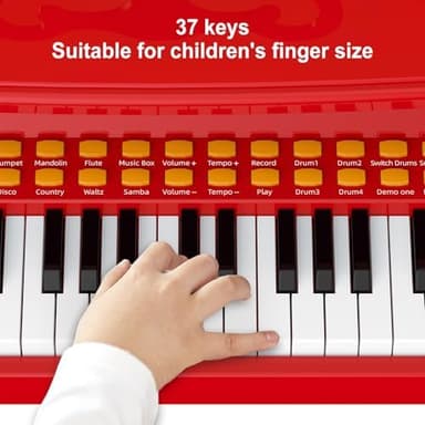 Toy Pianos for Kids Ages 3-7 - Children's Musical Keyboard for Beginners Boys Girls Birthday Gift Learning Piano 37 Keys 4 5 6 8 Years Old Girls and Boys Birthday Gift - Image 6