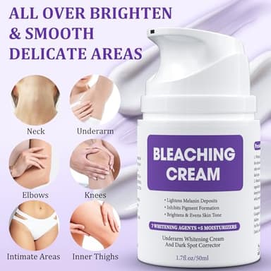 Dark Spot Remover for Body, Skin Bleaching Cream with Vitamin C for Intimate Areas, Skin Lightening Cream Dark Spot Corrector for Underarms, Knees, Elbows, Inner Thighs & Bikini Line,1.7fl oz - Image 4