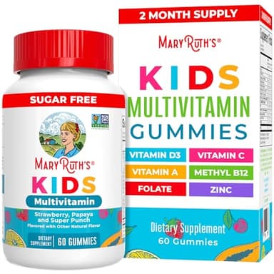MaryRuth Organics Kids Vitamins | Multi | Sugar Free | 2 Month Supply | Kids Multivitamin Gummies for Ages 2+ | Vegan | Only 1 Gummy a Day | 60 Count - Image 1