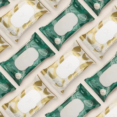 The Honest Company Flushable Wipes for Sensitive Skin | Fragrance Free, Hypoallergenic, 99% Water, Safe to Flush | pH Balanced Feminine Wipes | Tropical Leaves, 126 Count - Image 10