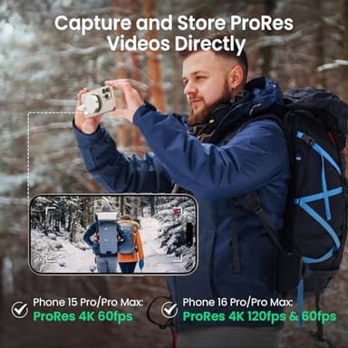 DIGIERA 1TB Magnetic Portable SSD, External Solid State Drives with USB-C 3.2 Gen 2x2, Speed Up to 2000MB/s, Compact & Durable, Compatible with iPhone 15/16 Series and Other USB-C Devices, White - Image 5