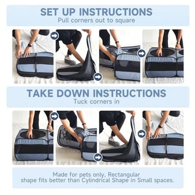 2-in-1 Dog Playpen, 58''Pop Up Cat Puppy Pet Playpen Indoor/Outdoor Cats Enclosed, Cat Dog Tent Crate Cage Kennel, Portable Playpen for Kitten, Small Animals Play Pen(No Divider, Unified Space) - Image 8