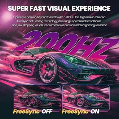 CRUA 30" Curved Gaming Monitor, 165Hz/200Hz Computer Monitor, WFHD(2560 * 1080P) 1500R VA Screen, 120% sRGB PC Monitors Support AMD FreeSync, Wall Mount Install(HDMI, DP)- Black - Image 4