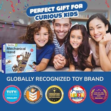 Smartivity DIY Robotic Mechanical Hand STEM Toy for Kids 8-9-10-11-12-13-14 Years Old | Parents Choice Award Winner I Birthday Gift for Smart Kids | Engineering Kit for 8-14 Years Old Boys & Girls - Image 7
