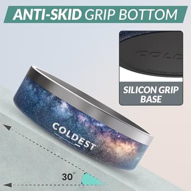 Coldest Dog Bowl - Anti Rust Metal, Non Slip, 3 Layers Insulated Stainless Steel Dog Bowls - Spill Proof & Heavy Duty - Water Bowl for Dogs, Cats & Pets, Dish Washer Safe (42 oz, Into The Beyond) - Image 2