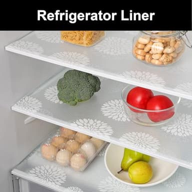 Cooyes Shelf Liners for Kitchen Cabinets Waterproof & Oil-Proof Kitchen Cupboard Mats Non-Slip Drawer Mats EVA Material Non Adhesive Fridge Liner for Shelves - Image 4