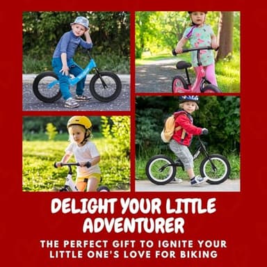 14 Inch Balance Bike for Kids 3-6 Year Old, Bike with No Pedals, Air Rubber Tires, Adjustable Height, Foot Rest, Pedalless Bicycle Boys, Girls (Blue) - Image 6