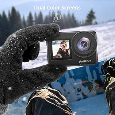 AKASO Brave 7 Action Camera 4K30FPS 20MP with 256GB U3 MicroSDXC Memory Card, Waterproof Camera with Touch Screen IPX8 33FT EIS 2.0 Zoom Support External Mic Voice Control with 2X 1350mAh Batteries - Image 4