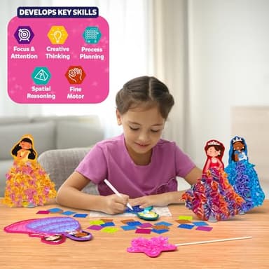 Skillmatics Poke-in Art - Magical Princesses, Mess-Free Fun for Kids, DIY Wood Craft Kits, Creative Activity, Gifts for Girls & Boys Ages 4, 5, 6, 7, 8, 9 - Image 7