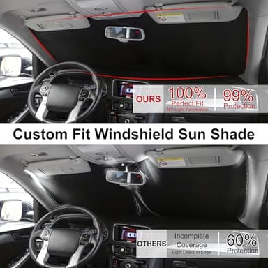 Windshield Sun Shade Custom Fit for 2013 2014 2015 2016 Mazda CX-5 CX5 Accessories Foldable Sunshade Sun Blocker Protect Car from Sun Rays & Heat Damage Keep Car Cooler - Image 3