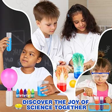 Science Kit for Kids,80 Science Lab Experiments,Scientist Costume Role Play STEM Educational Learning Scientific Tools,Birthday Gifts and Toys for 6 7 8 9 Years Old Boys Girls Kids - Image 6