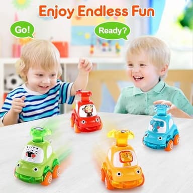 Cars Toys for 1 Year Old Boy Birthday Gift: Press and Go Toys Cars for Toddlers 1-3 Baby Toys 12-18 Months Toddler Toys Age 1-2 One Year Old Boy Toys First Birthday Gifts for 1-3 Year Old Boys Girls - Image 5