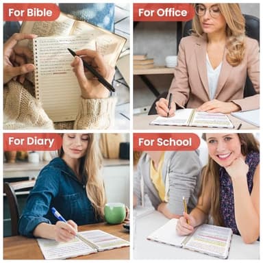 Lined Spiral Journal Notebook for Women, A5 Cute College Ruled Hardcover Notebook for Work & Note Taking, Pretty Journal for Writing, 140 Pages, Checkered - Image 7