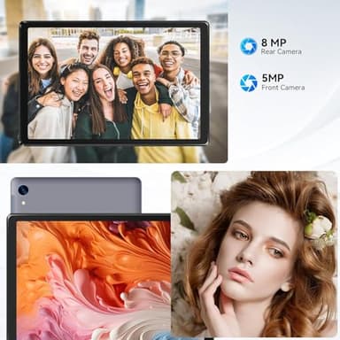 Jeazans Android Tablet, 10.1 inch Tablets with 1280 * 800 IPS HD Touchscreen, Octa-Core Processor, 10(4+6) GB RAM 128GB ROM, 1TB TF Card Expandable, 5G/2.4G WiFi, BT 5.0,Dual Camera, 2025 US Version - Image 4