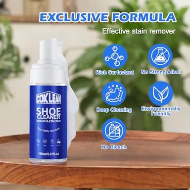 Foam Shoe Cleaner, White Sneaker Cleaner Kit for Tennis Shoes, Running, Golf, PU, Nubuck,Sole, Shoe Cleaning Kit 1Pack - Image 4