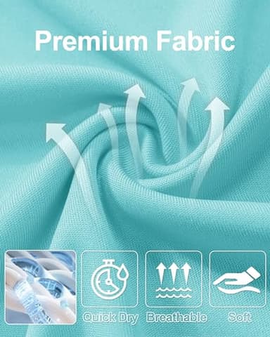 MAGCOMSEN Sun Shirts for Men Long Sleeve Shirt for Men UPF50 Quick Dry Athletic Shirt Swim Shirt Aqua Blue,3XL - Image 5