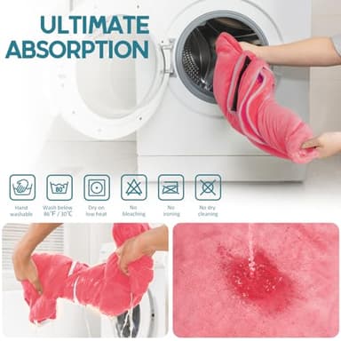 Avont Dog Bathrobe - Super Absorbent Pet Drying Towel Bath Robes After Bath Shower Swim Wet Walk for Puppies -Pink(XXL) - Image 6