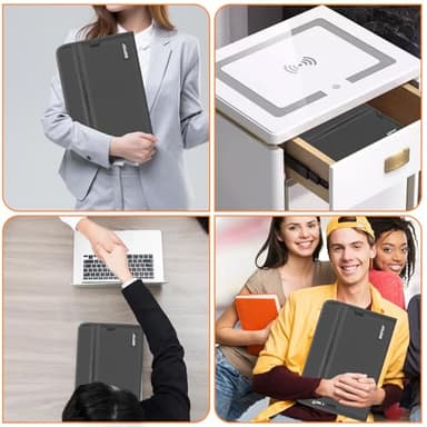 ENGPOW Accordion File Organizer,Fireproof 13 Pockets Expanding File Folder,Document Organizer Folder with Zipper＆Labels,Portable Home Travel Safe Storage for Letter A4 Files and More,Gray - Image 6