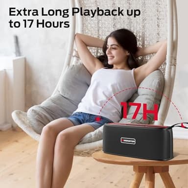 Monster Shock Portable Bluetooth Speaker, True Wireless Speaker, 30W Loud Stereo Sound, IPX6 Waterproof,17 Hours Playback, Bluetooth 5.4 TWS Pairing ，Outdoor Speakers with Handle - Image 4