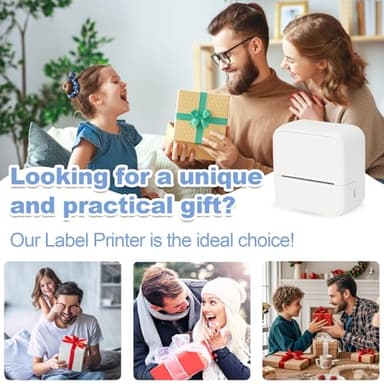 NHOWIN Sticker Printer, Thermal Sticker Maker with 4 Roll Paper Sticker Maker Machine Bluetooth Inkless Mini Label Maker for Student, Teacher, Home, School, DIY Creations, Sticky Scrapbook, Lists - Image 8