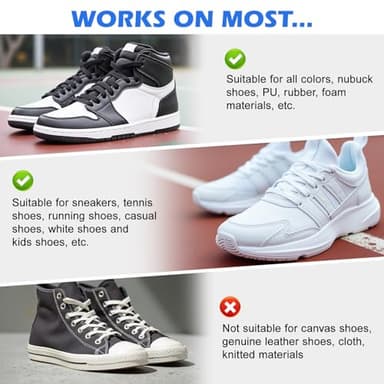 Foam Shoe Cleaner, White Sneaker Cleaner Kit for Tennis Shoes, Running, Golf, PU, Nubuck,Sole, Shoe Cleaning Kit 1Pack - Image 7