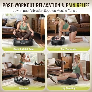FLYBIRD Vibration Plate Exercise Machine, 120 Adjustable Speed High Intensity Vibration for Muscle Toning Weight Loss Lymphatic Drainage, Full Body Workout Vibration Plate Ideal for Fitness & Recovery - Image 6