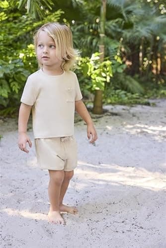 Hurley Rib Knit T-Shirt and Shorts 2-Piece Outfit Set - Image 5