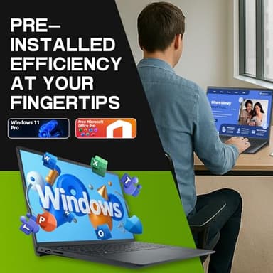 Dell Inspiron-3530 Touchscreen Business Laptop - 15.6" FHD, Intel 10-Core i7-1355U Processor, Intel Iris Xe, Numeric Keypad, w/DVD Drive, Win 11 Pro & MS Office Pro Lifetime(64GB RAM | 2TB SSD) - Image 4