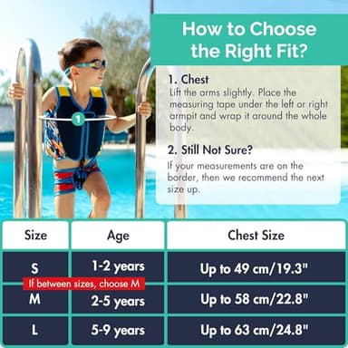 Limmys Premium Kids Swim Vest - Toddler Swim Jacket and Buoyancy Swimming Aid - Modern Design Swimming Vest for Boys, Girls and Babies - with Drawstring Bag - Image 5